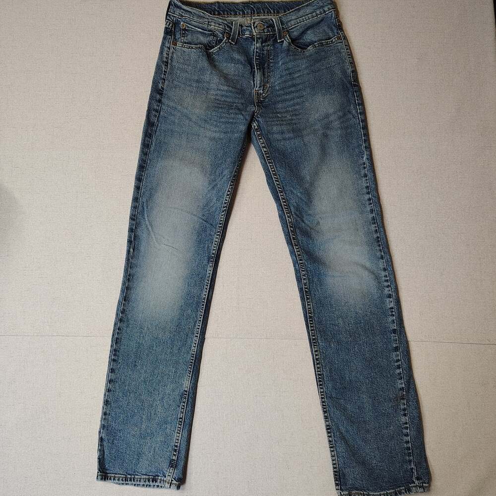 Levis 514 Mens Jeans 32x34 Straight Leg Blue Faded Wash Denim Y2K Casual